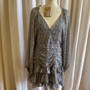 Astr the label sz large mini baby blue mini country flare flirty and fun